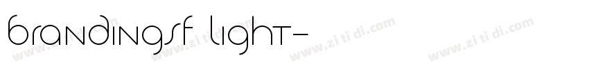 BrandingSF Light字体转换